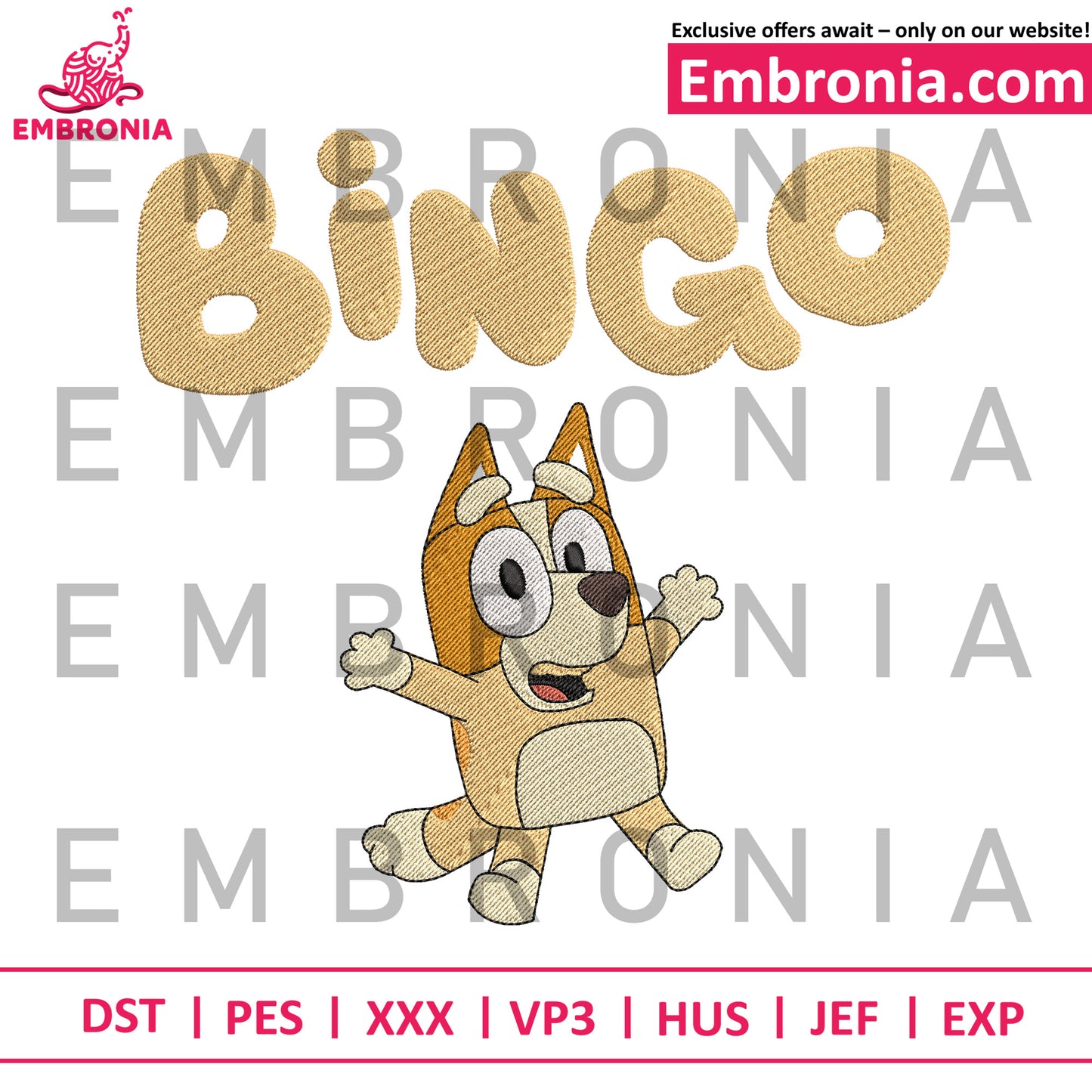 Bingo embroidery funny embroidery