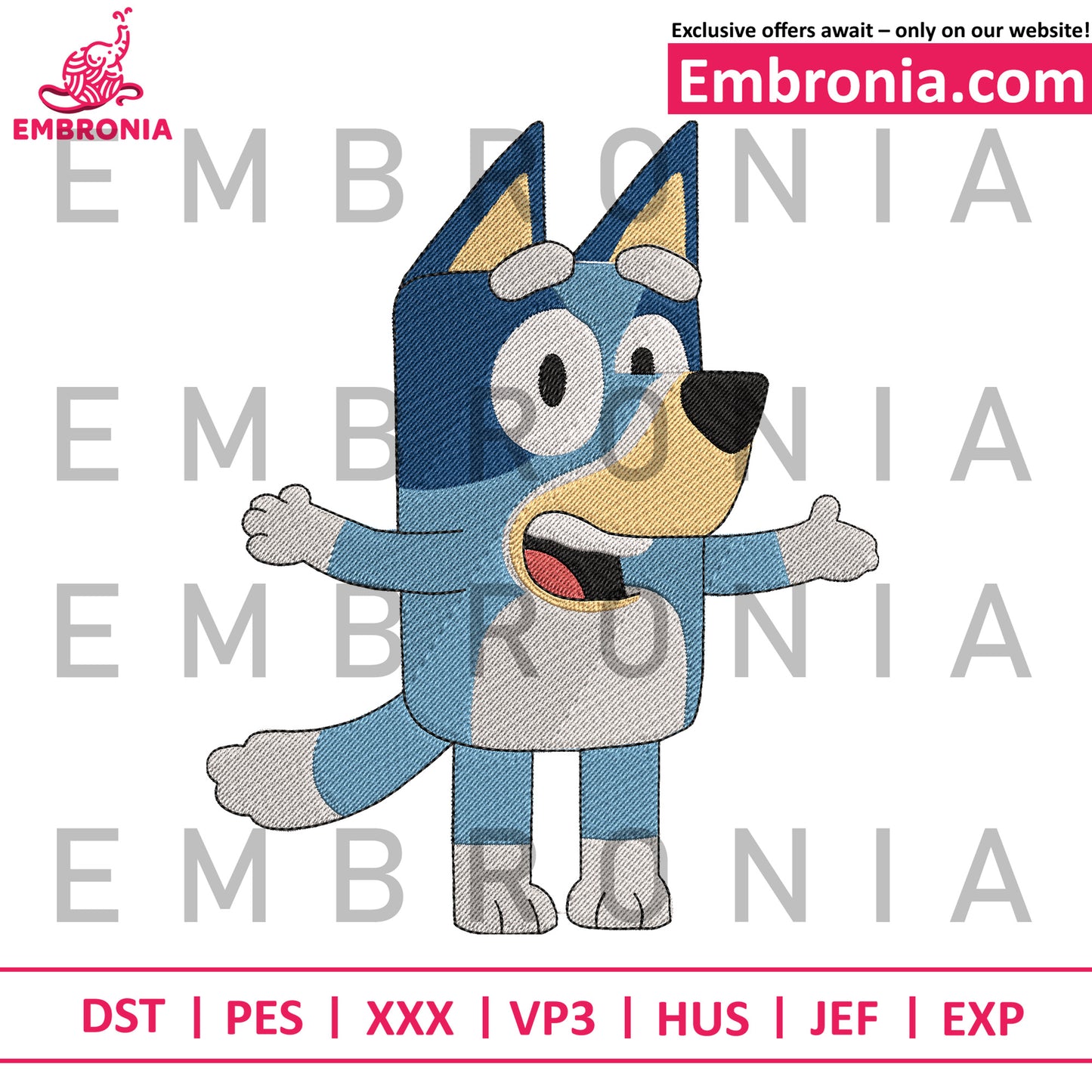 Bluey 2 embroidery