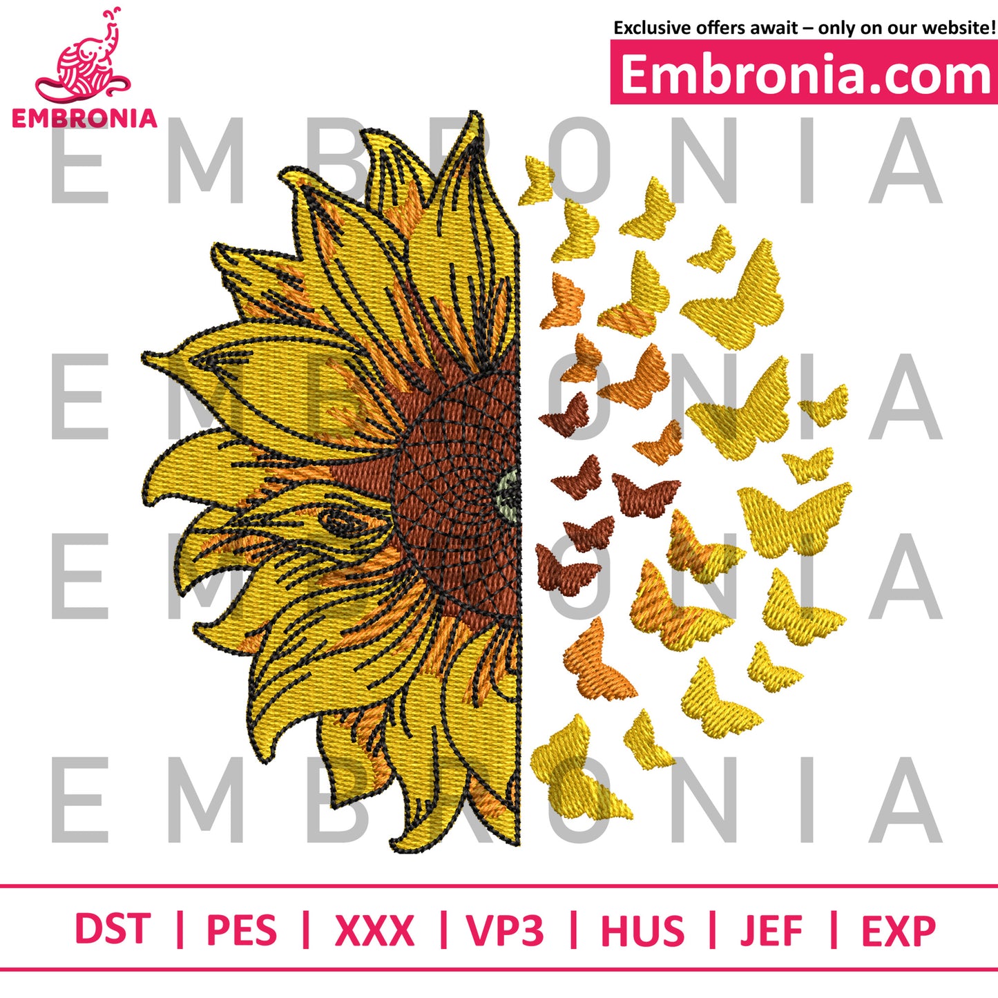 Butterfly embroidery