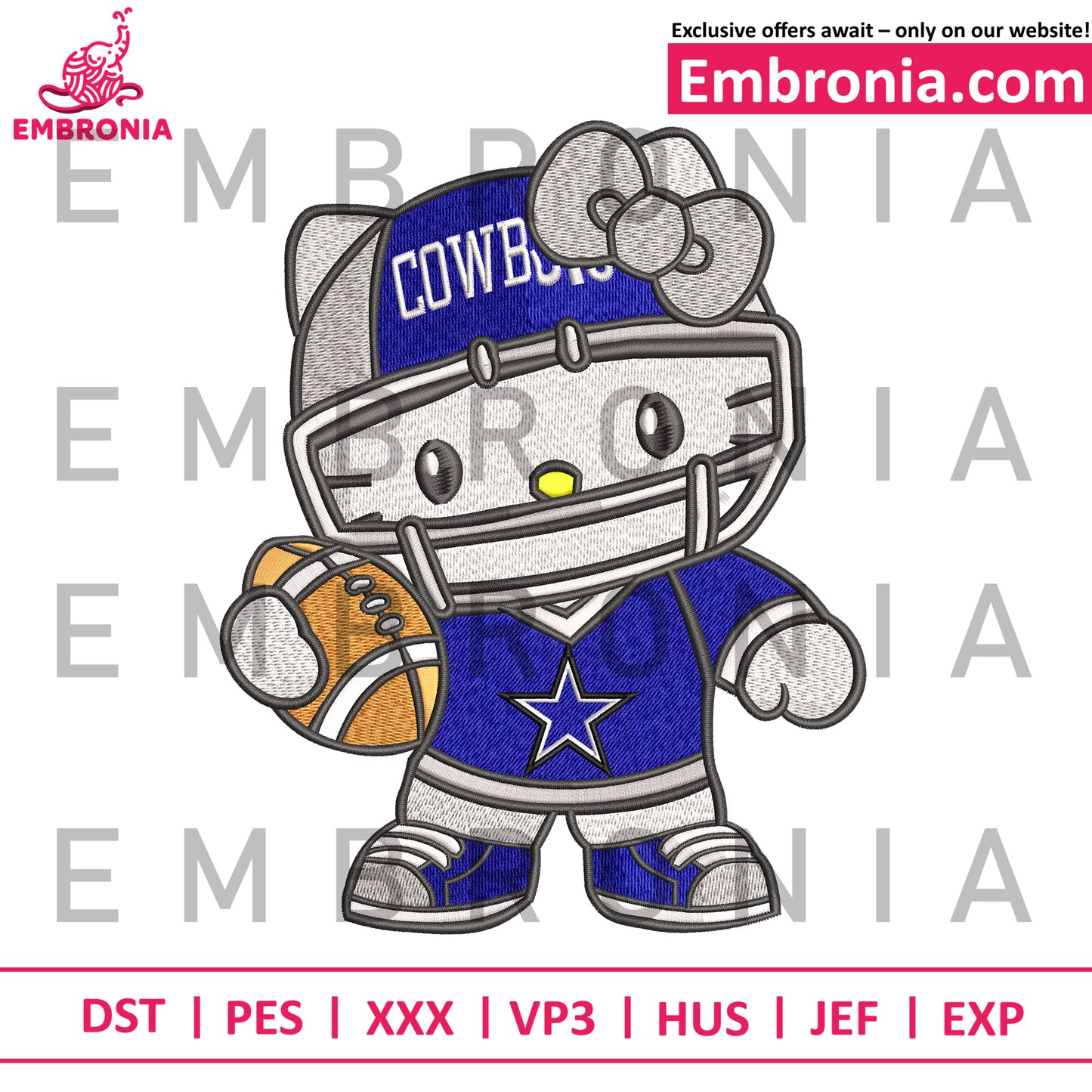 Dallas cowboys embroidery