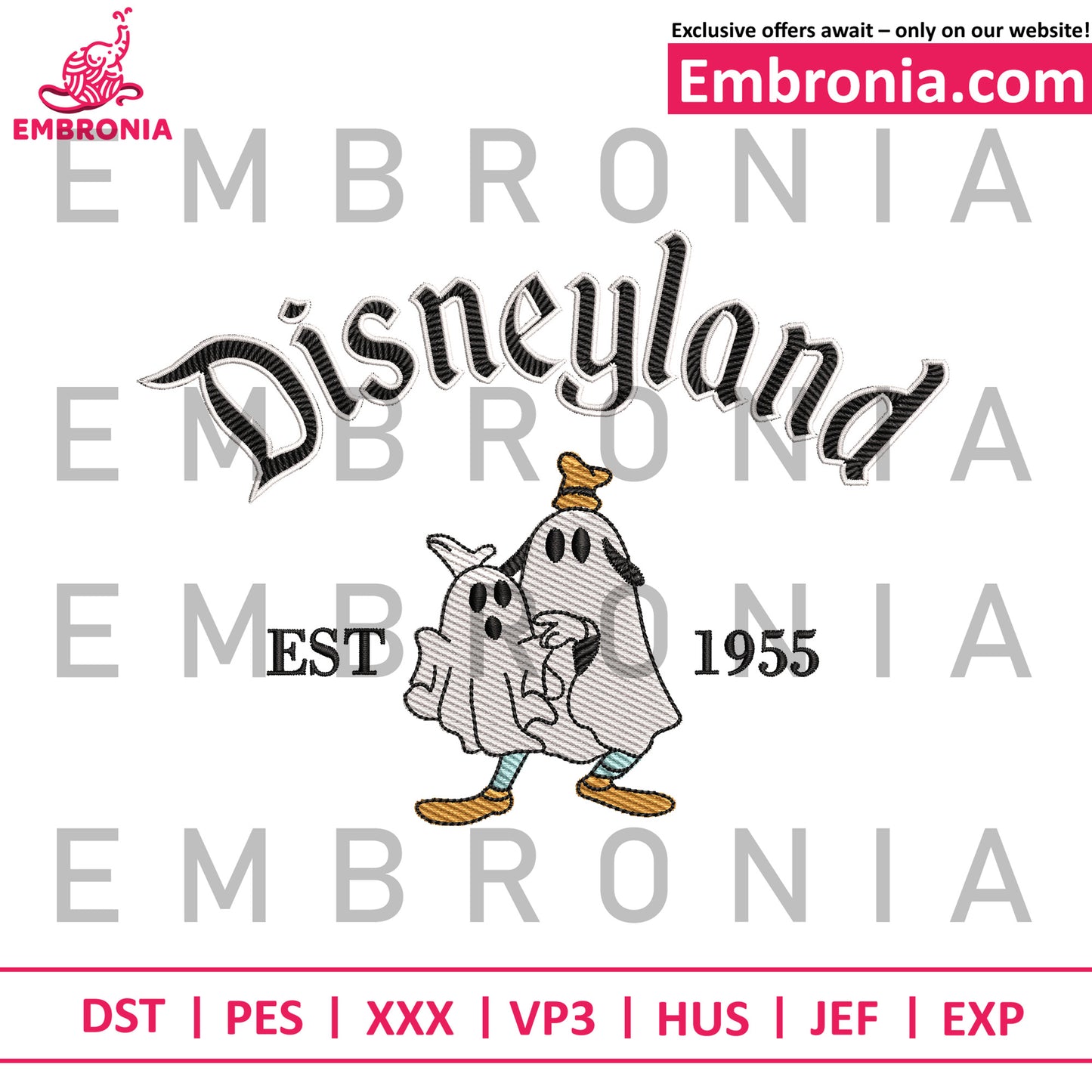 Disneyland ghoul embroidery