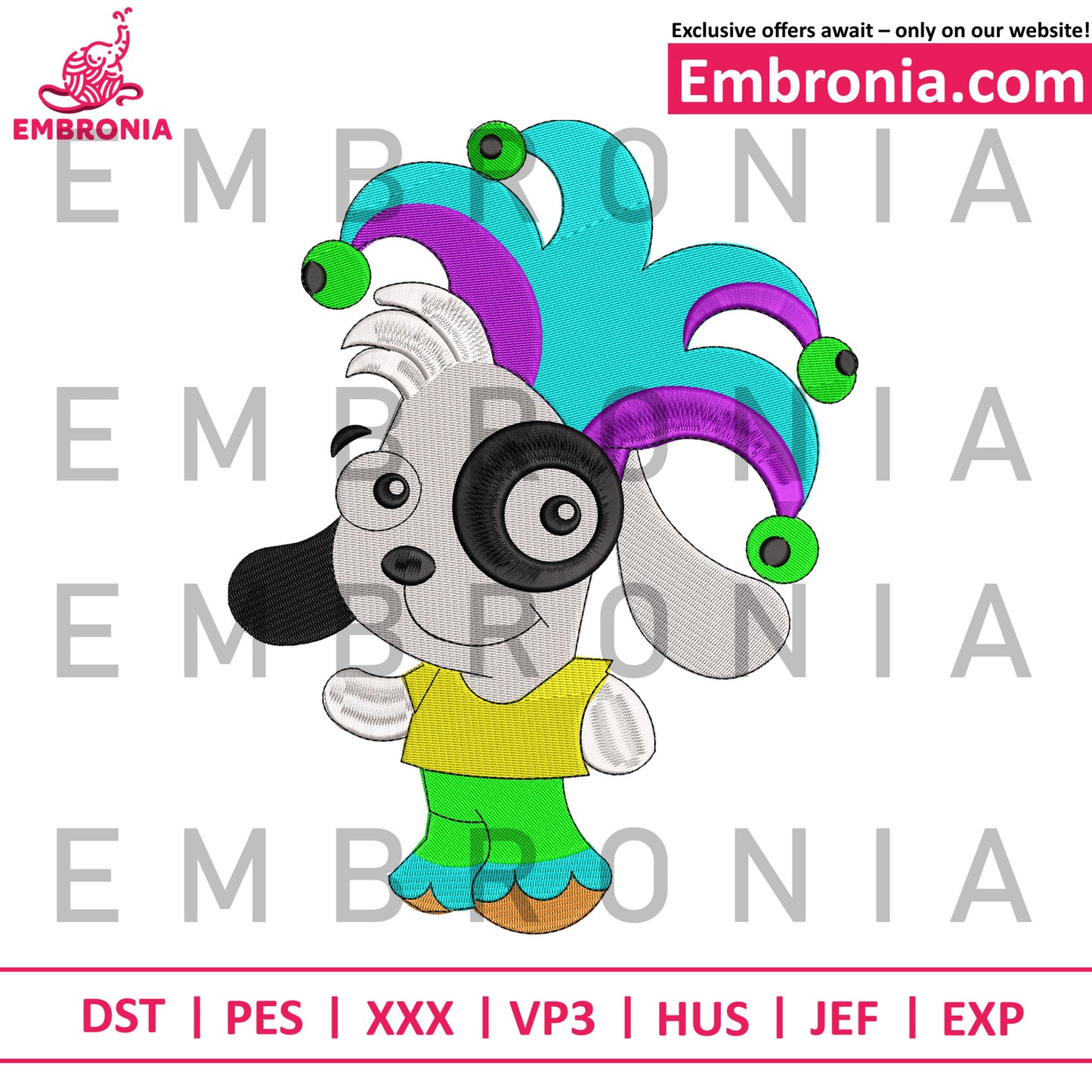 Doki cartoon embroidery