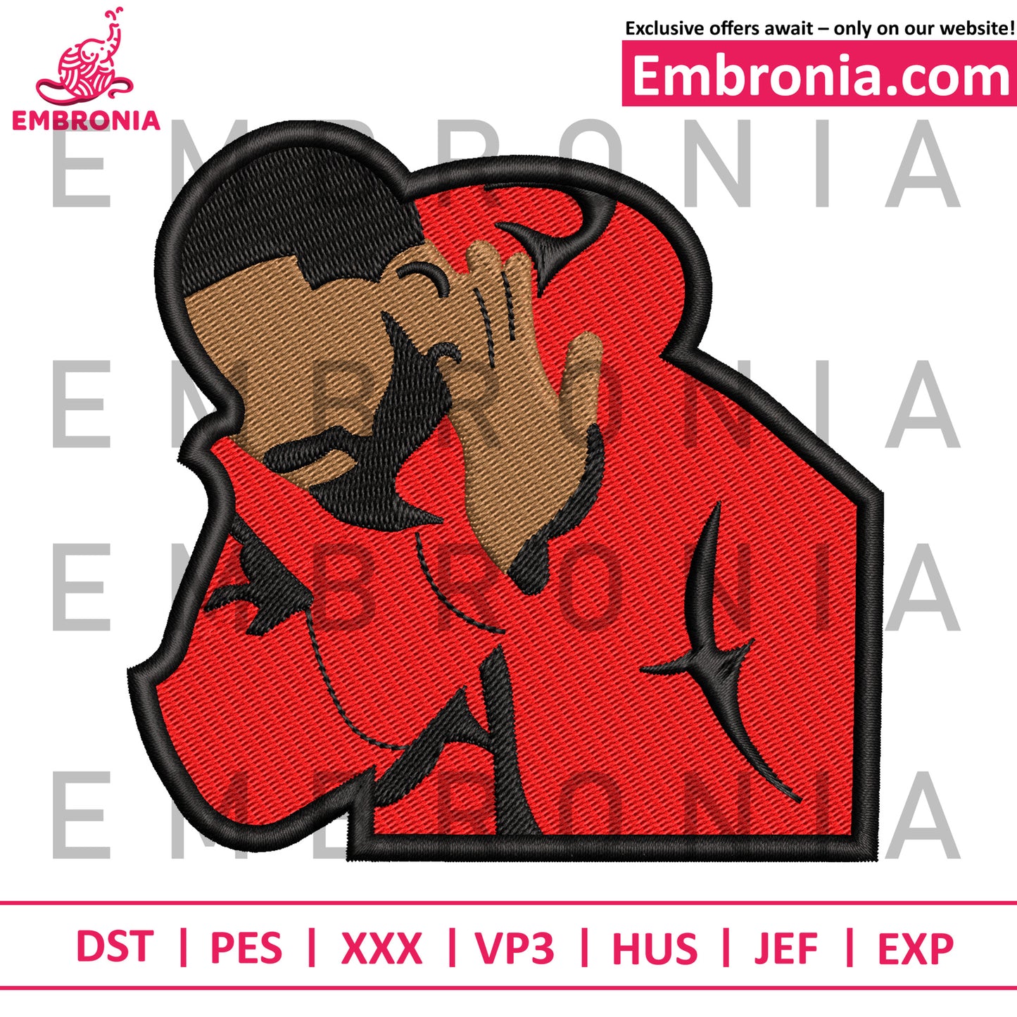 Drake meme funny embroidery