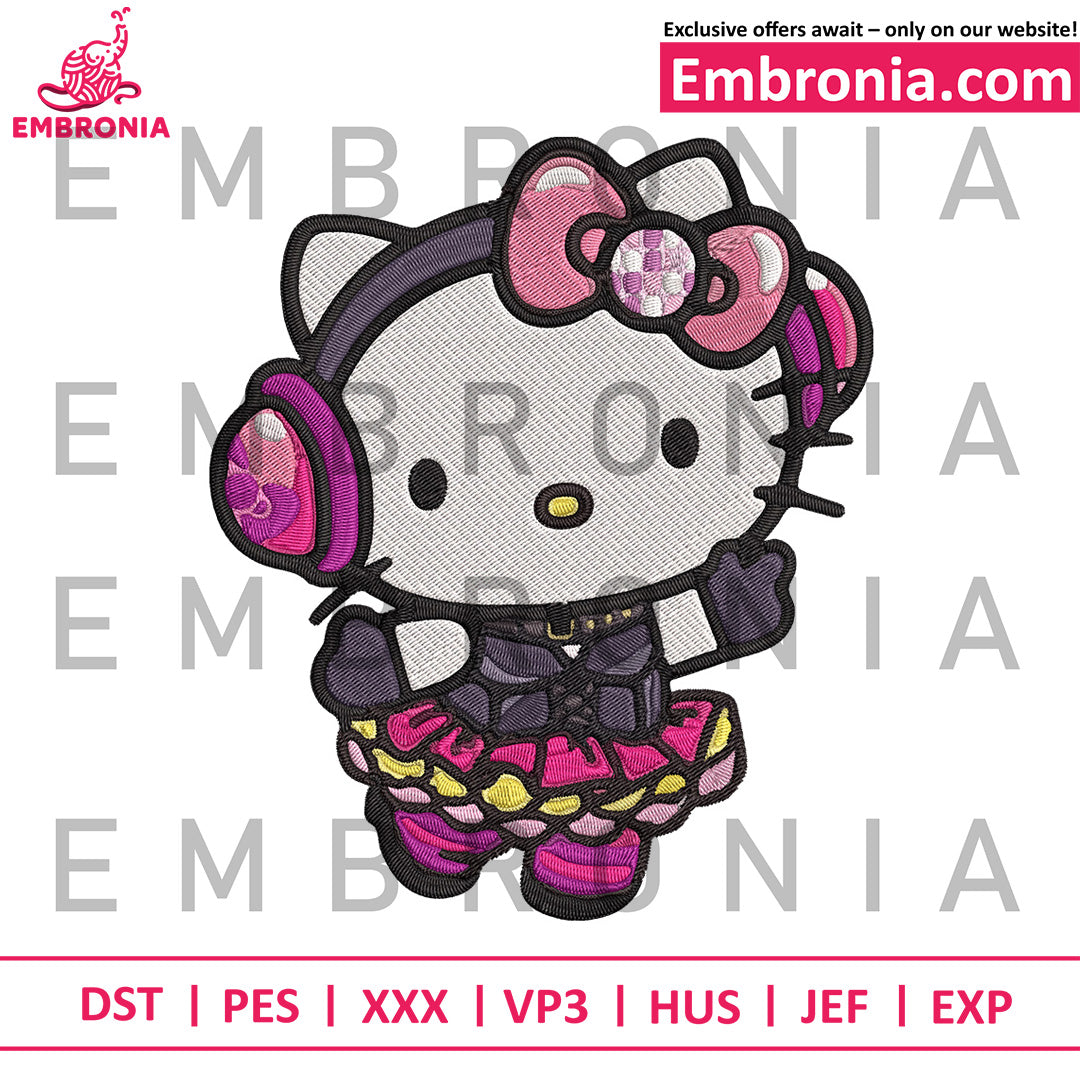 Hello Kitty idol embroidery