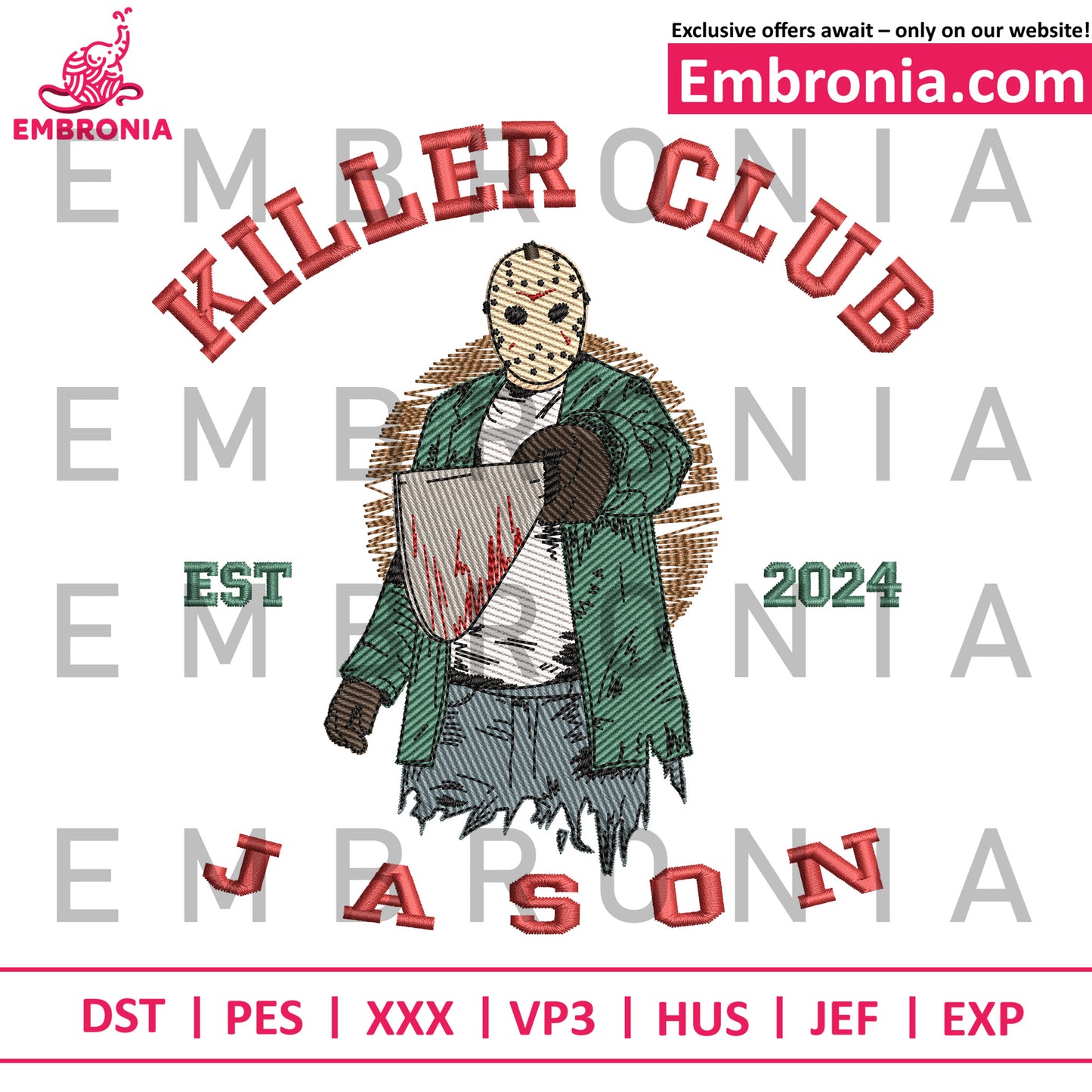 Jason embroidery