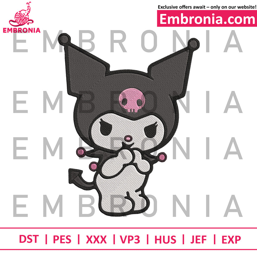 Kuromi sticker embroidery