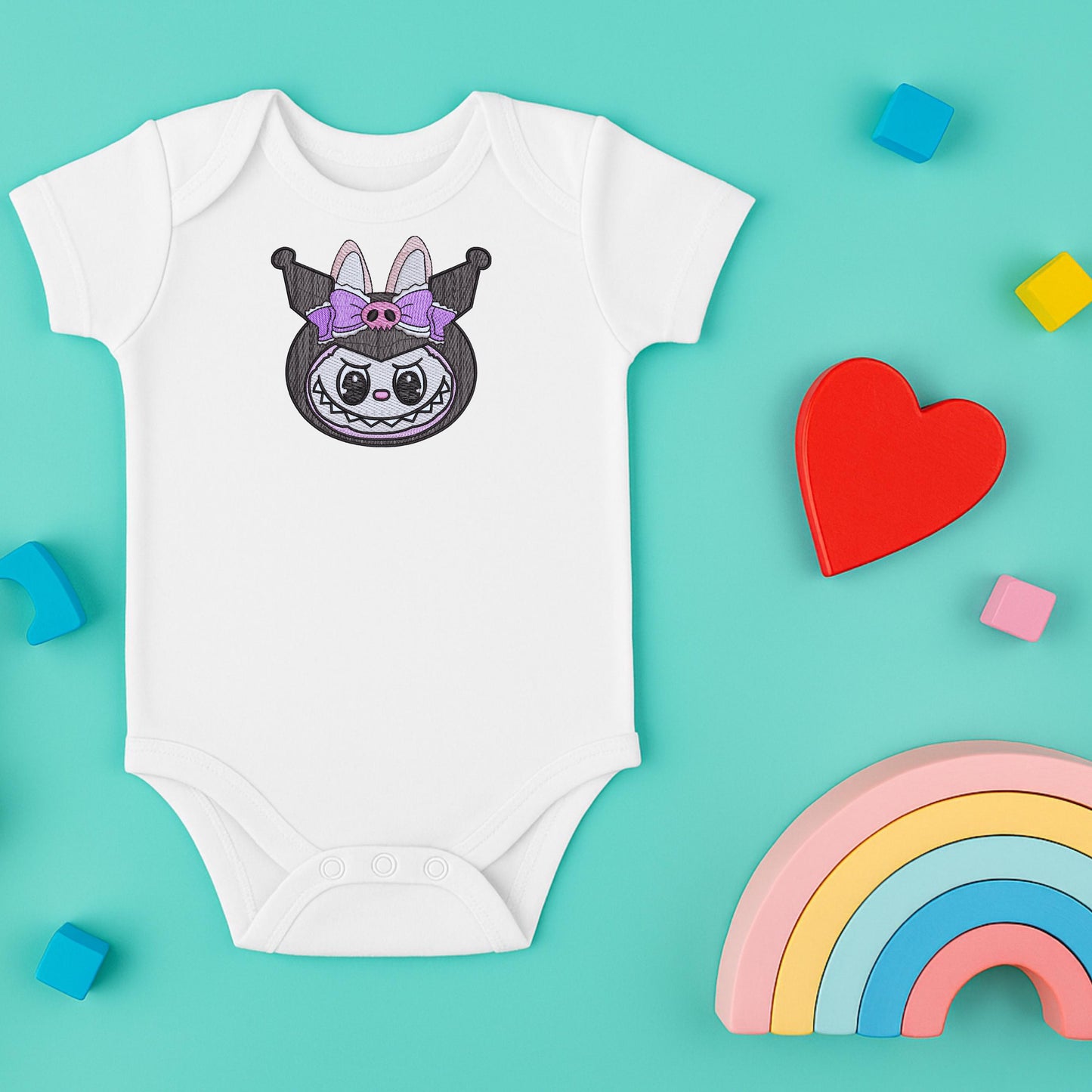 Labubu Face Embroidery Bundle, Labubu Monster Embroidery Design