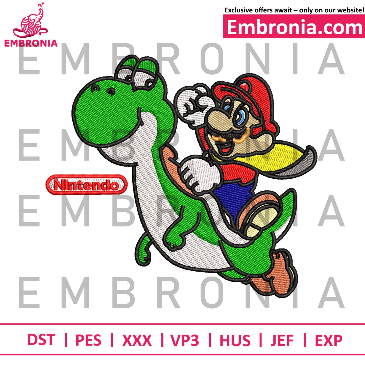 Mario and his pet embroidery