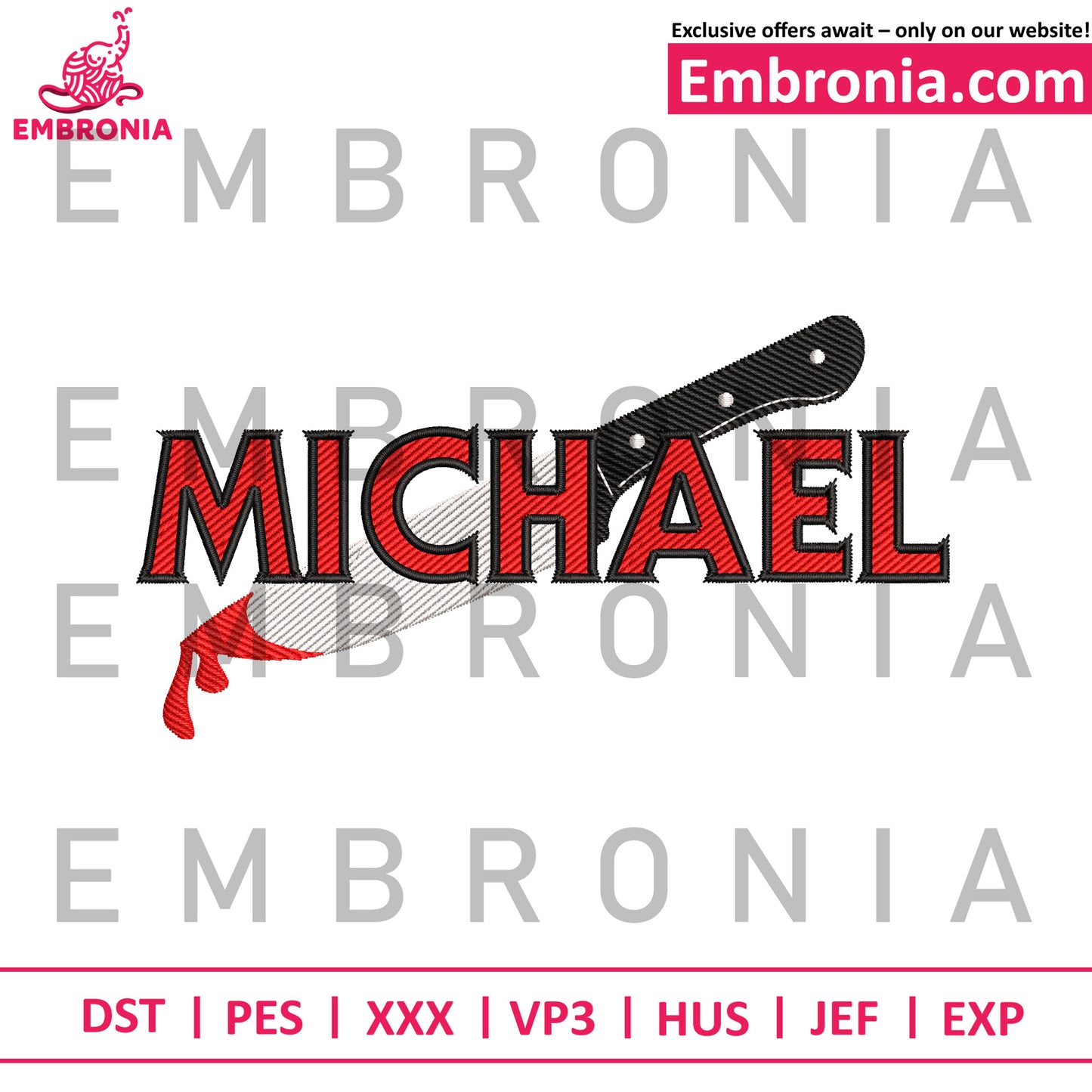 Michael's knife embroidery