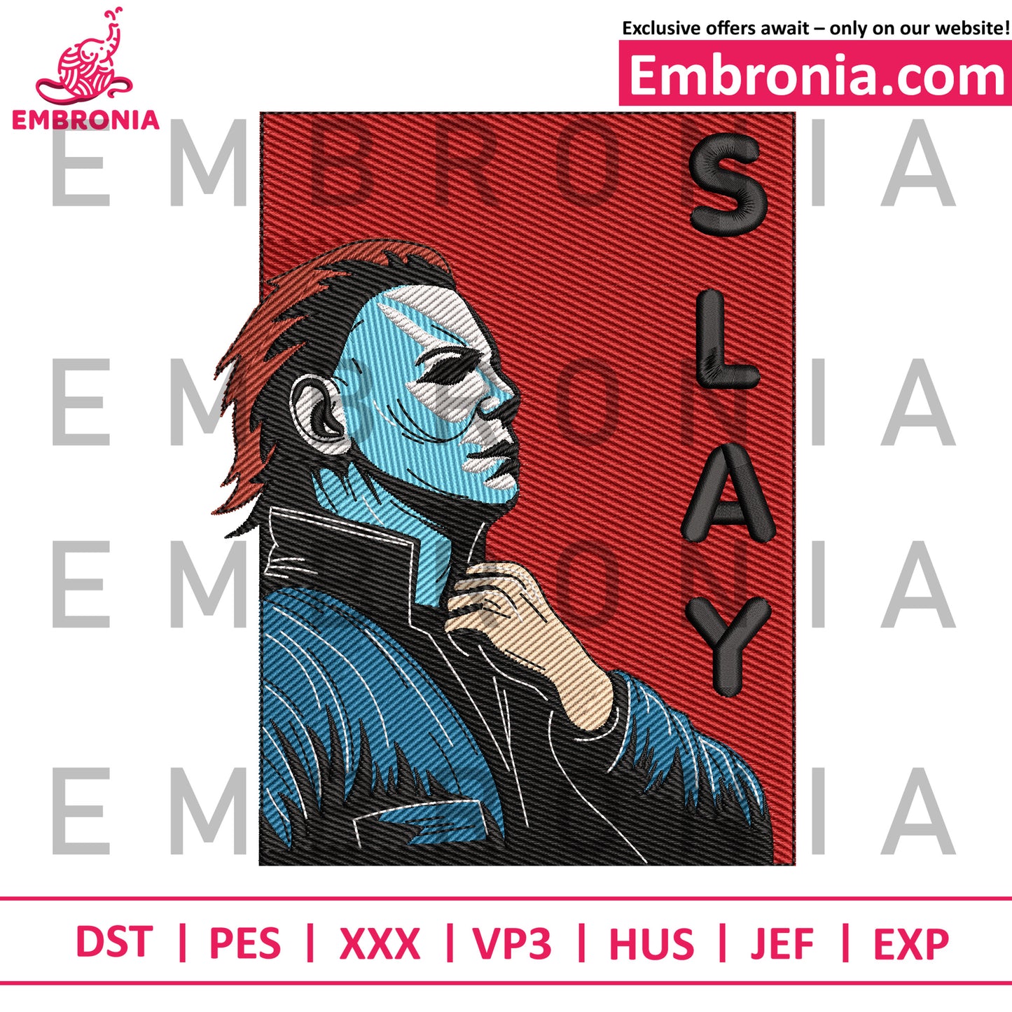 Michael myers embroidery