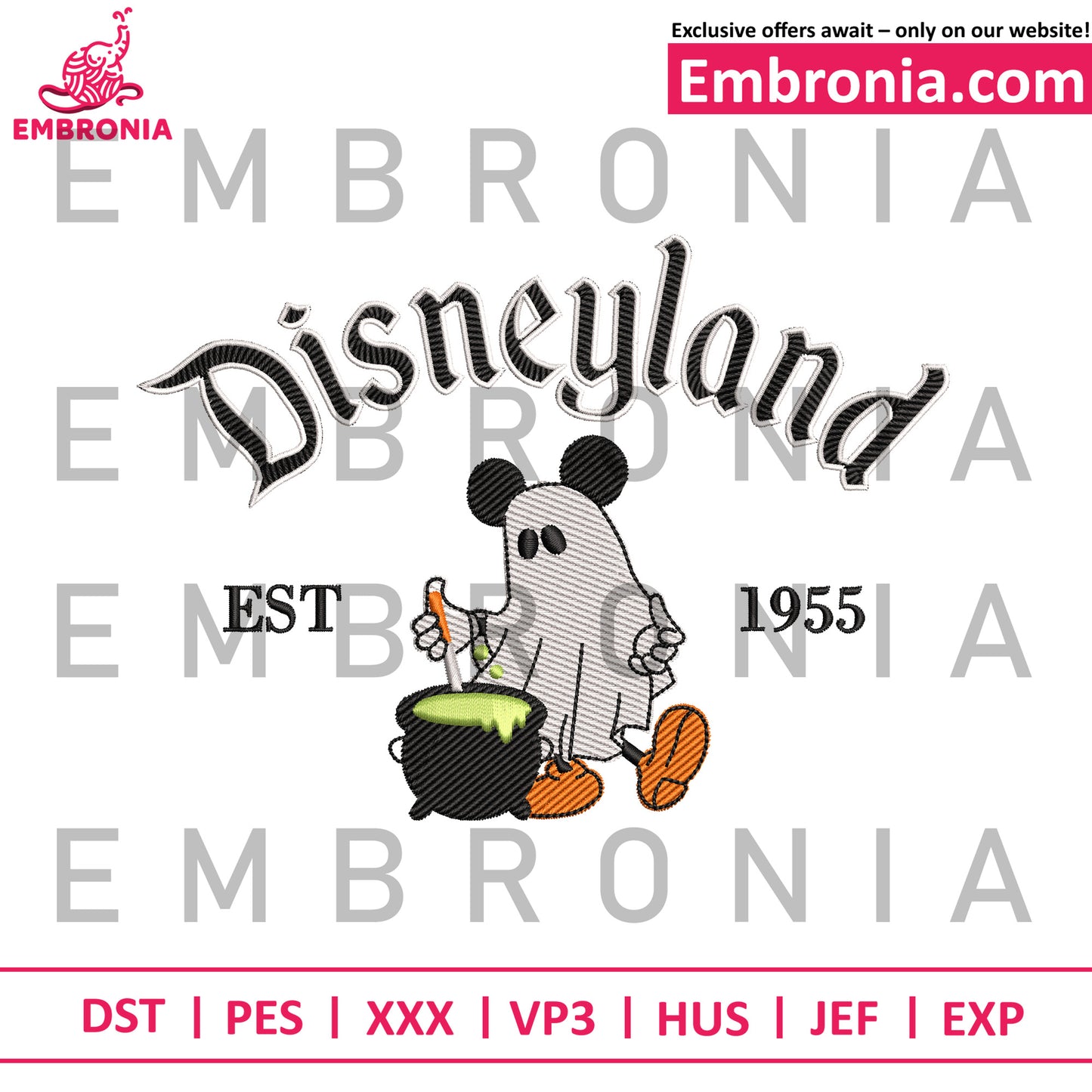 Mickey witch embroidery