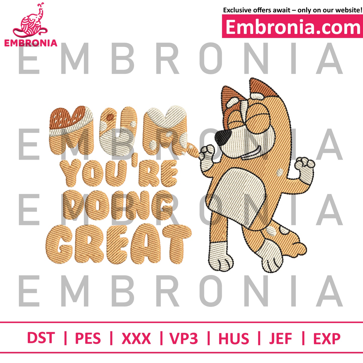 Mum you're doing great embroidery