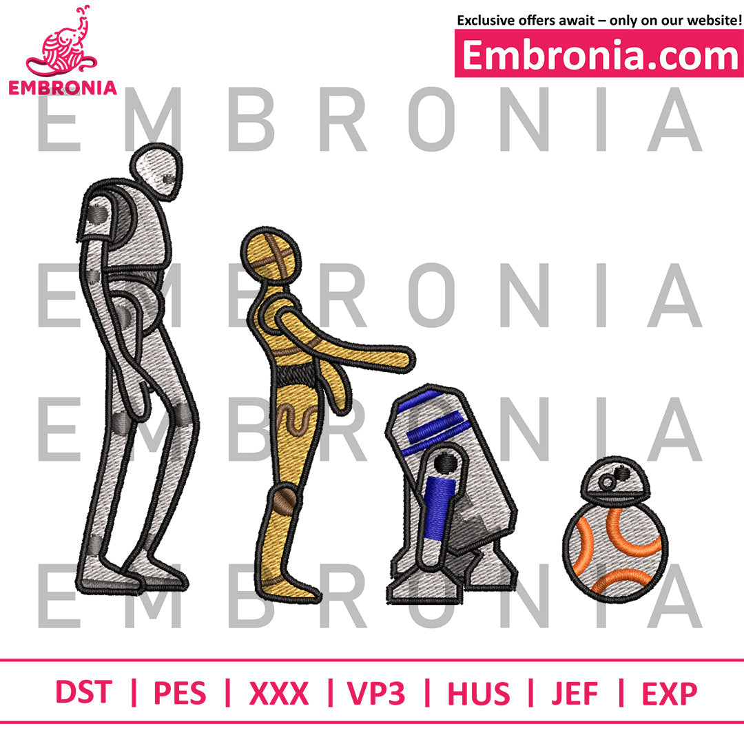 Robot embroidery design