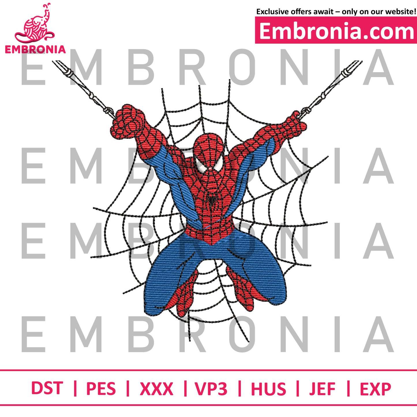 Spiderman embroidery