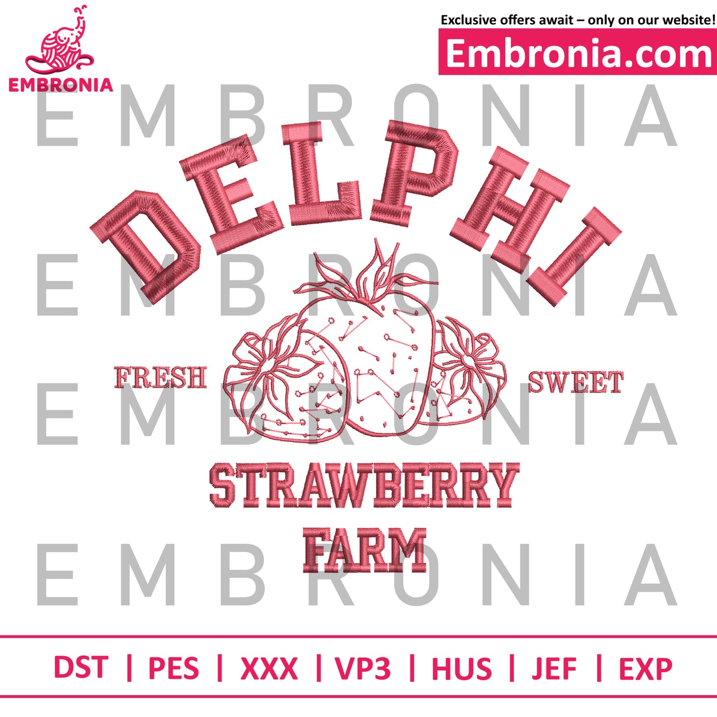 Strawberry embroidery