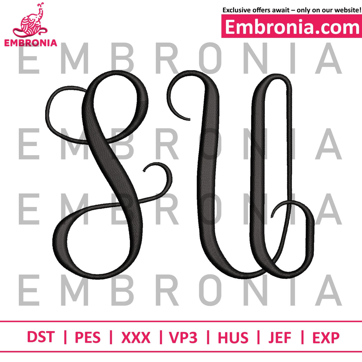 Su outline embroidery