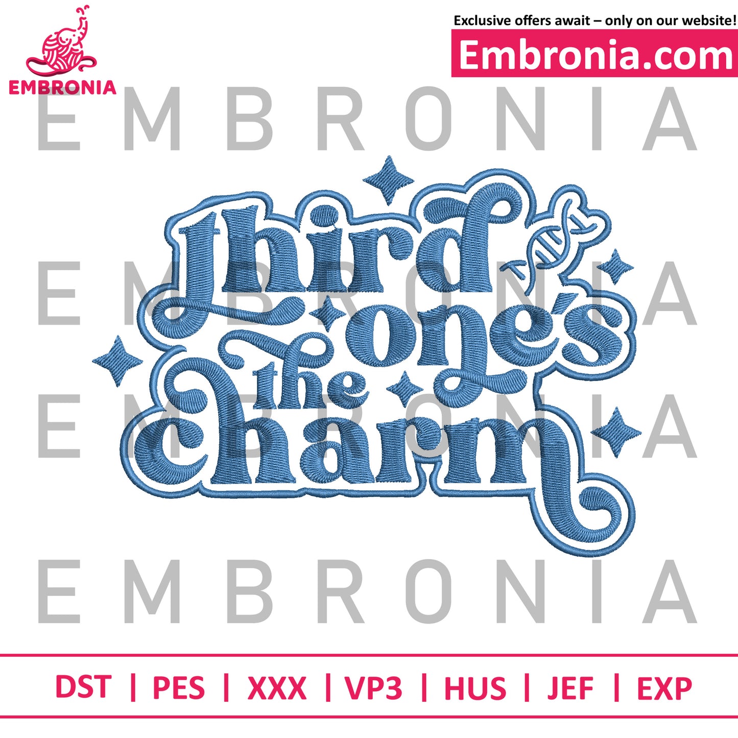 The charm embroidery