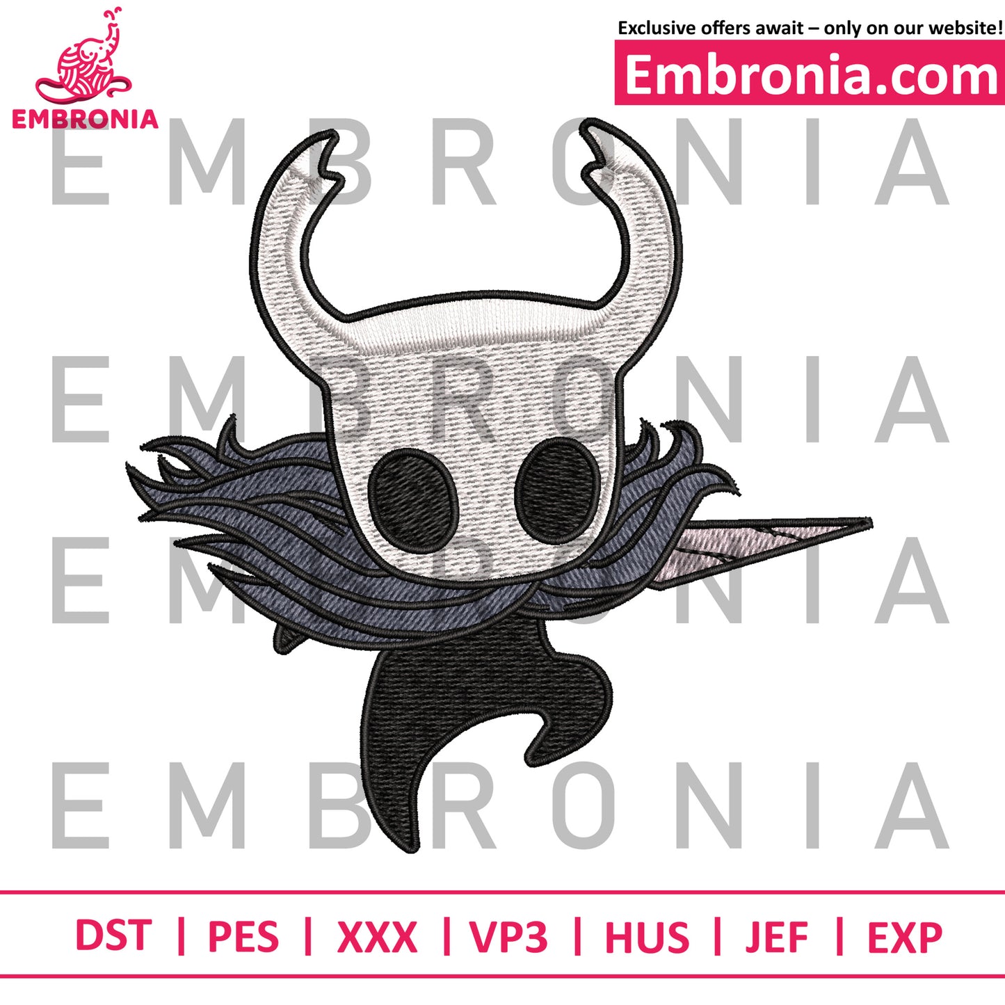 The hollow knight embroidery