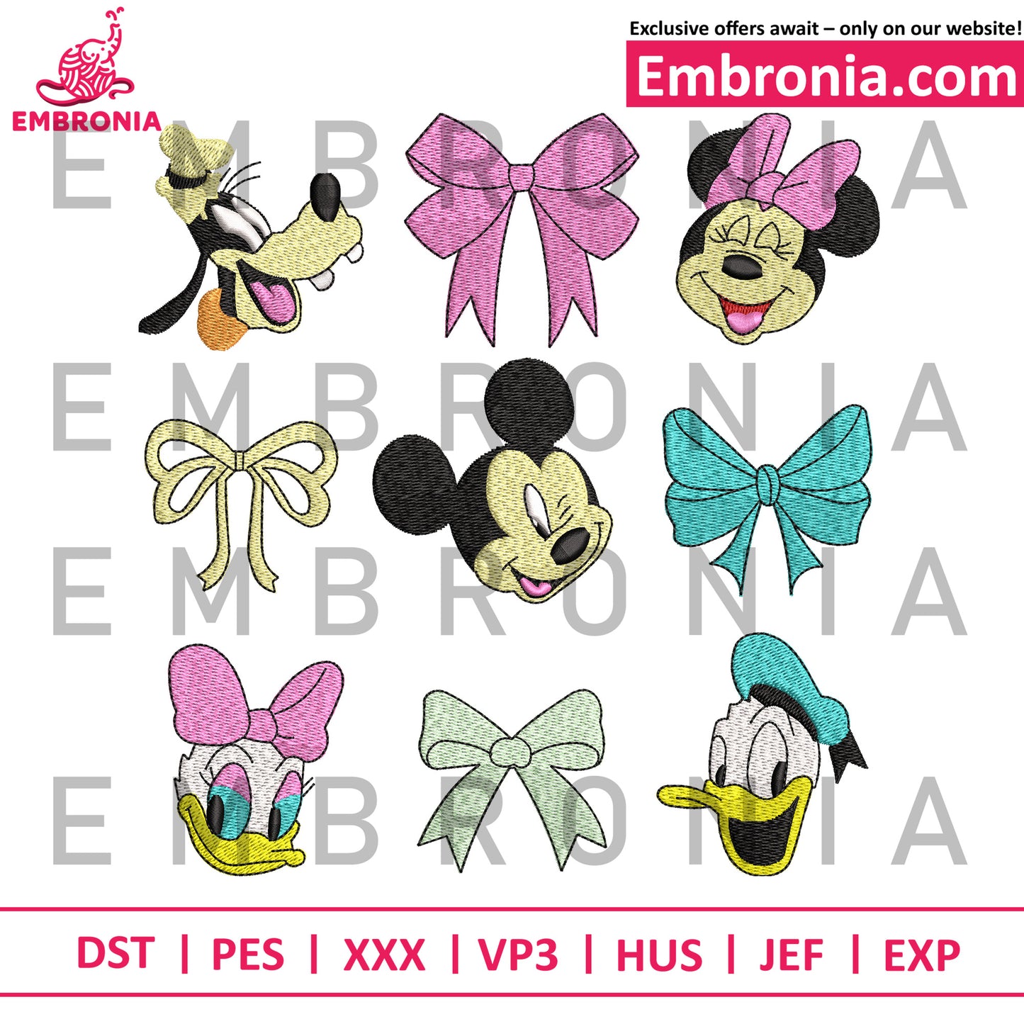 The sensational six embroidery