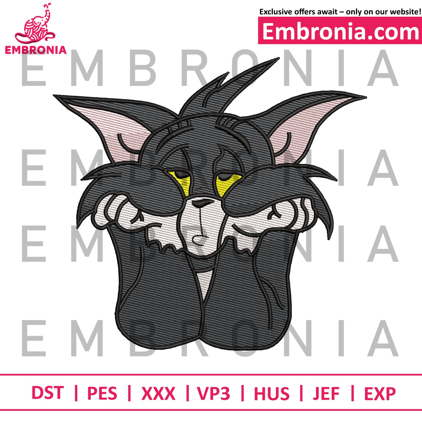 Tom sad embroidery design