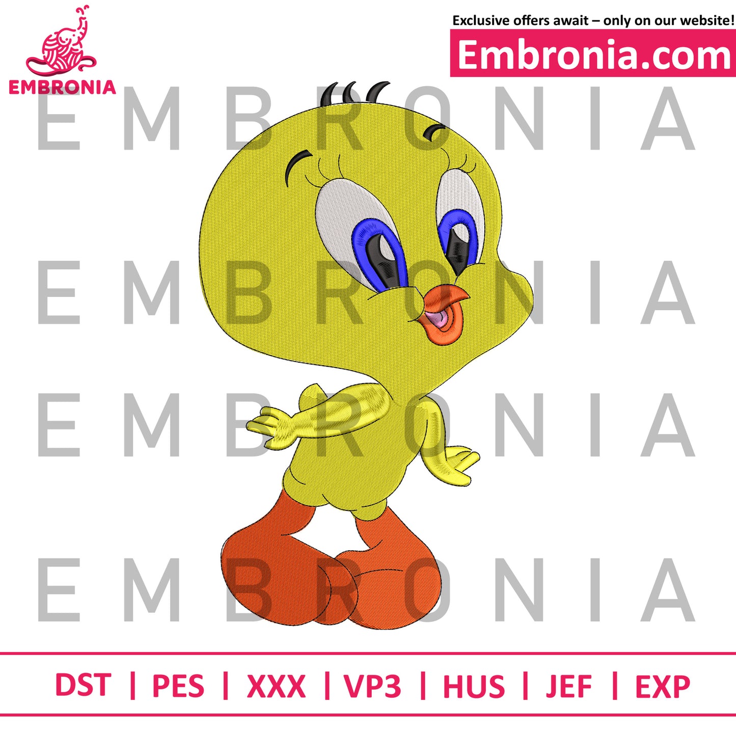 Tweety embroidery