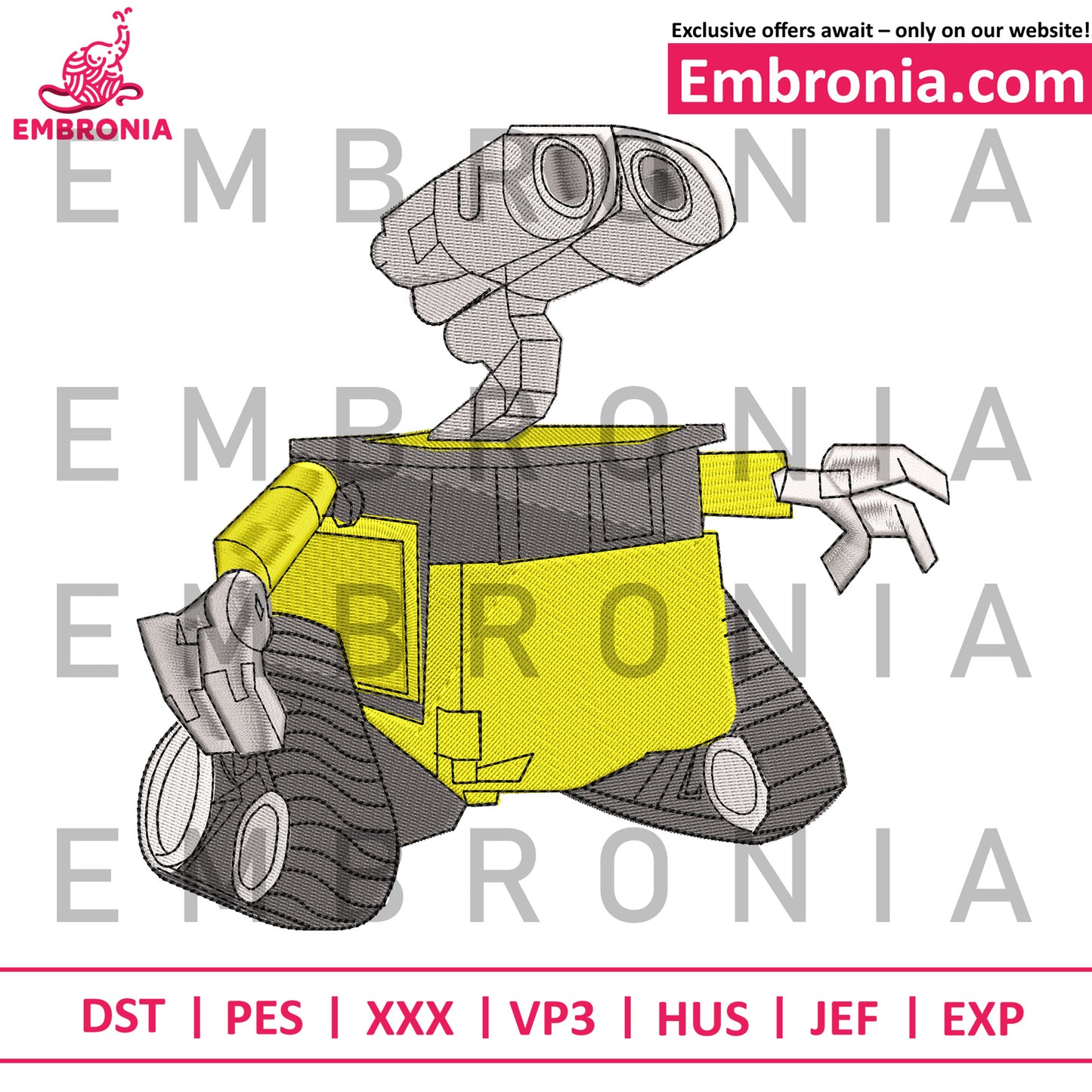 Wall-e embroidery