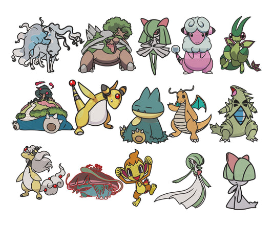 Pokemon Embroidery Designs Bundle, Pokemon bundle Design