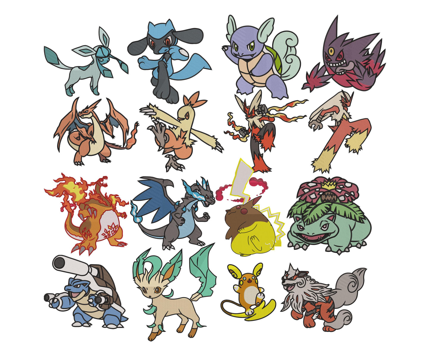 Pokemon Embroidery Designs Bundle, Pokemon bundle Design