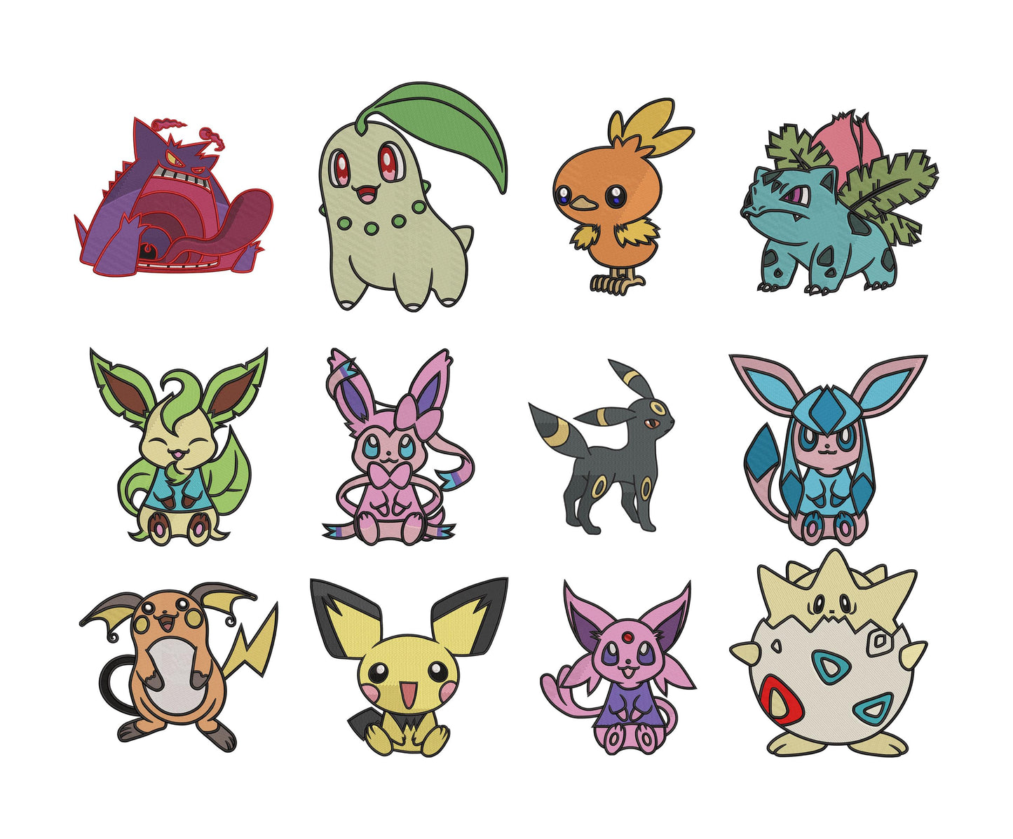 Pokemon Embroidery Designs Bundle, Pokemon bundle Design