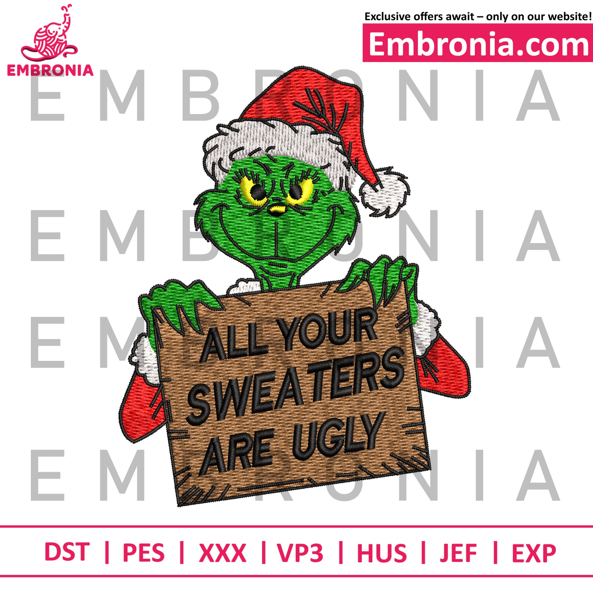 All your sweet tters are ugly embroidey