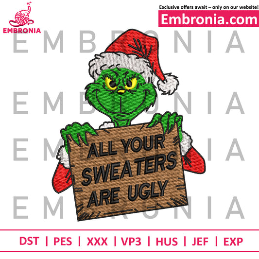 All your sweet tters are ugly embroidey