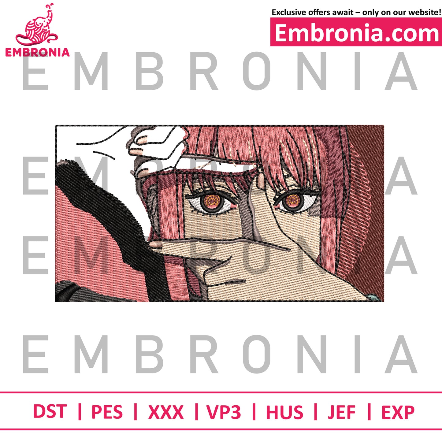 Anime girl embroidery