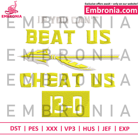 Arrow beat us embroidery