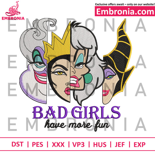 Bad girls embroidery
