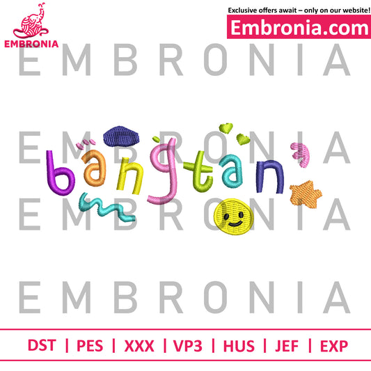 Bangtan embroidery