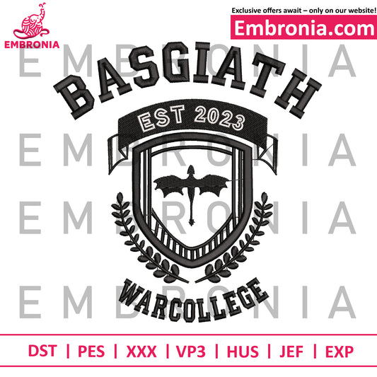Basgiath logo embroidery