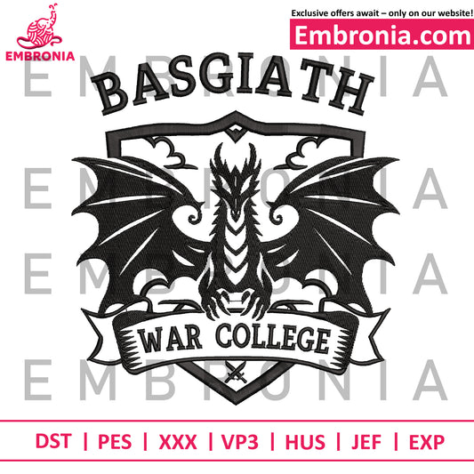 Basgiath design embroidery