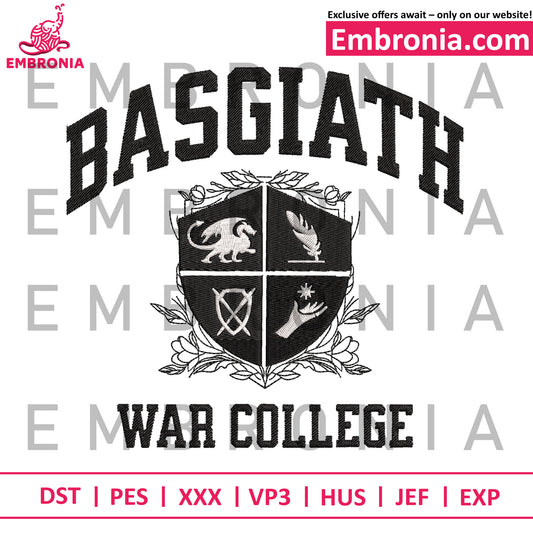 Basgiath war college embroidery