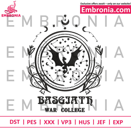 Basgiath embroidery design