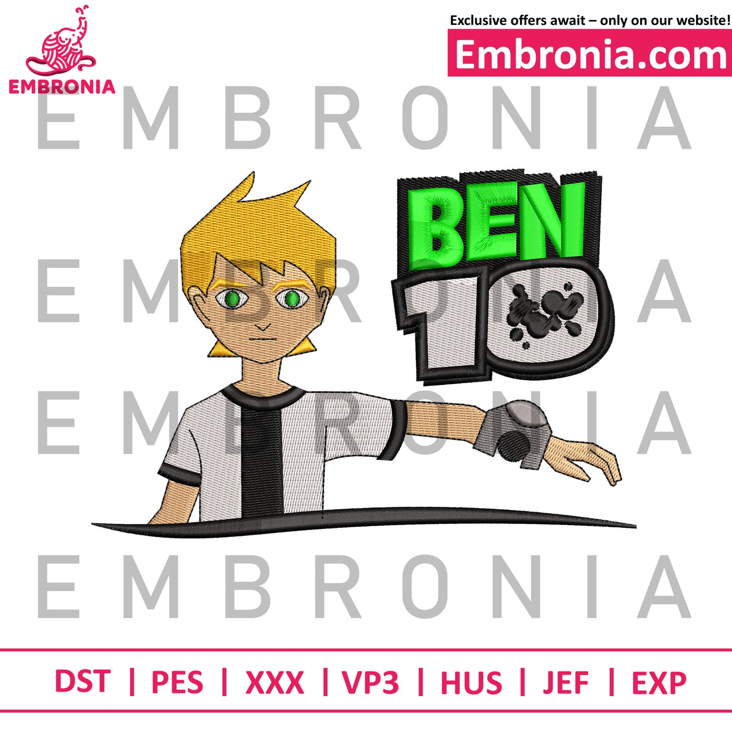 Ben 10 embroidery
