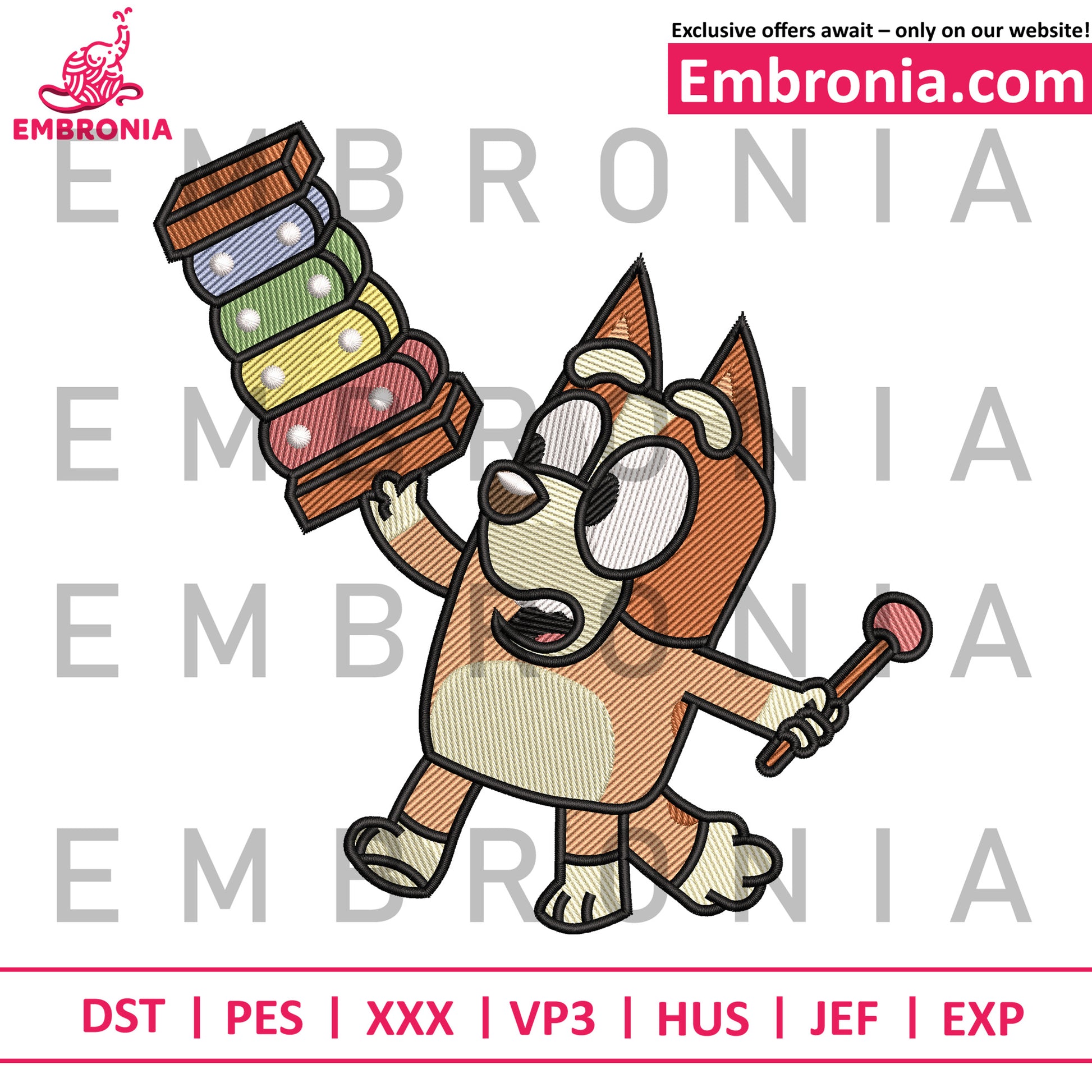 Bingo cartoon embroidery