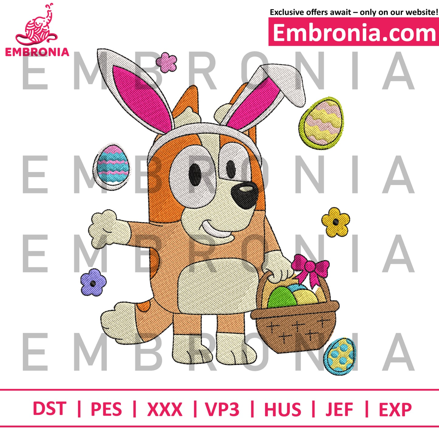 Bingo easter embroidery