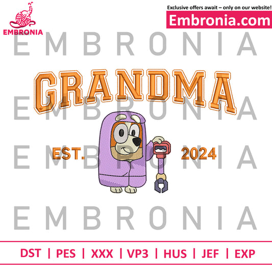 Bingo grandma est 2024 embroidery