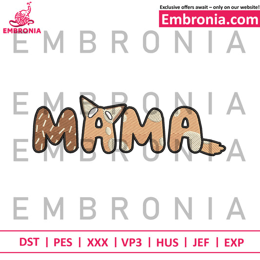 Bingo mama embroidery