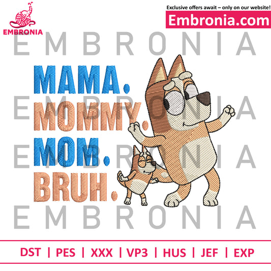 Bingo mama mommy mom embroidery