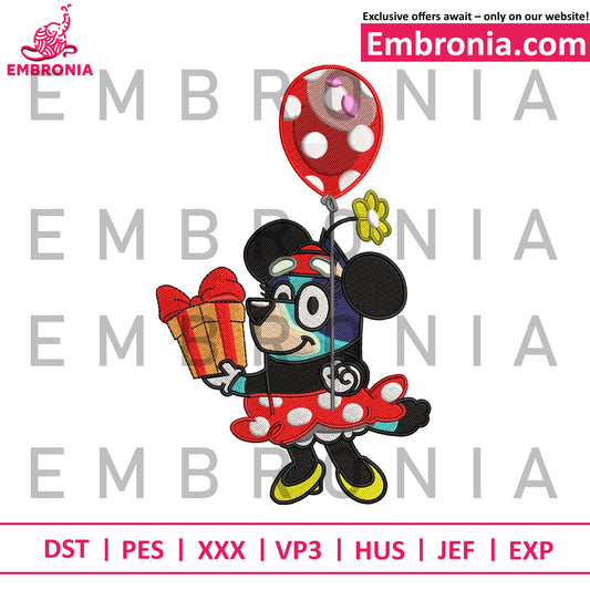 Bingo minnie mouse embroidery