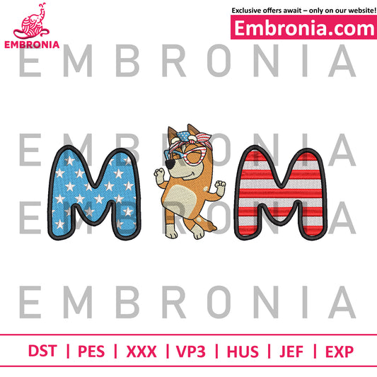 Bingo mom embroidery