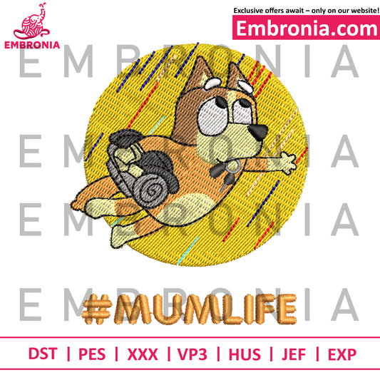 Bingo mumlife embroidery