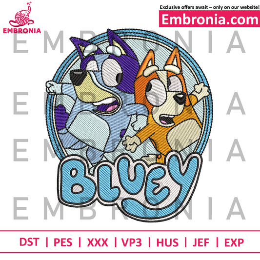 Bluey 7inch high embroidery