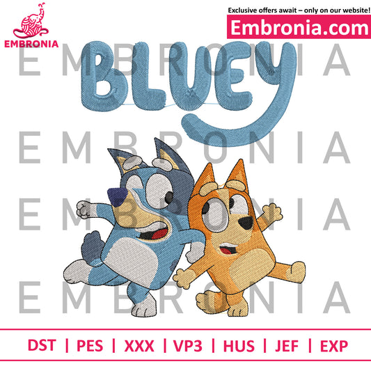 Bluey and bingo embroidery design, bluey episodes embroidery, bluey toys embroidery